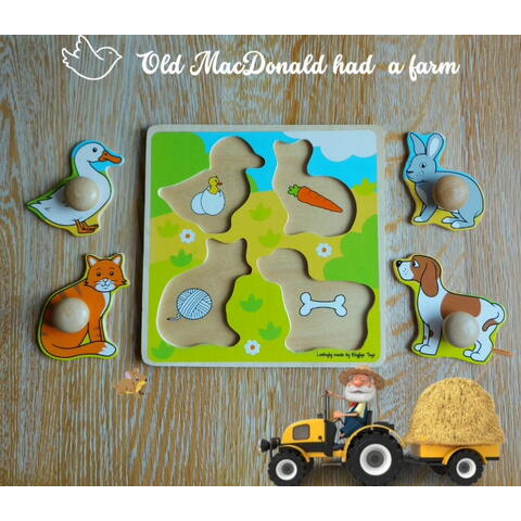 BIGJIGS Toys Primul meu puzzle - animale de companie
