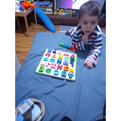 BIGJIGS Toys Puzzle colorat - alfabet