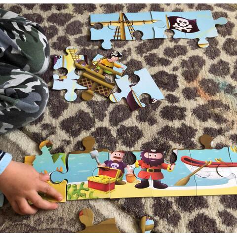 Grafix Puzzle de podea - Calatoria piratilor (45 piese)