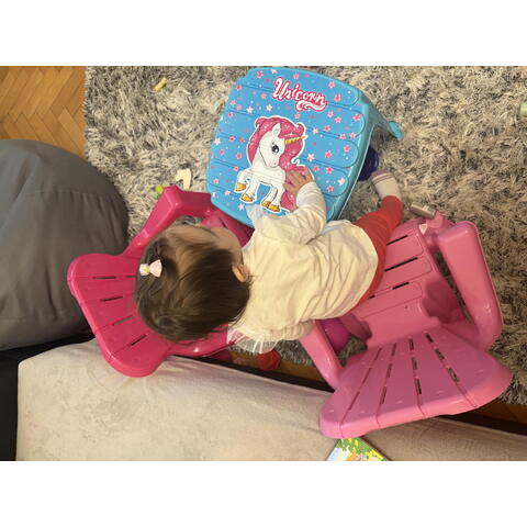 DOLU Set de masa cu scaune - Unicorn
