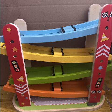 BIGJIGS Toys Rampa etajata - Cursa masinutelor