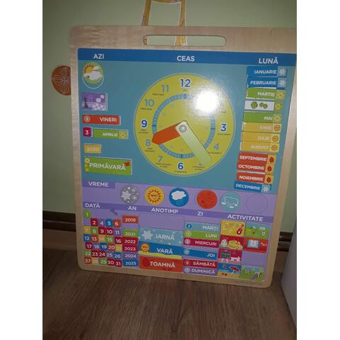 BIGJIGS Toys Calendar magnetic vremea - limba romana