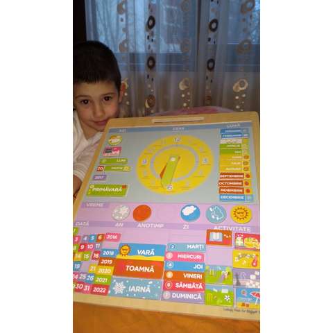 BIGJIGS Toys Calendar magnetic vremea - limba romana