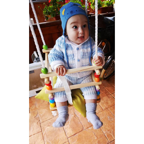 BIGJIGS Toys Leagan din lemn pentru copii