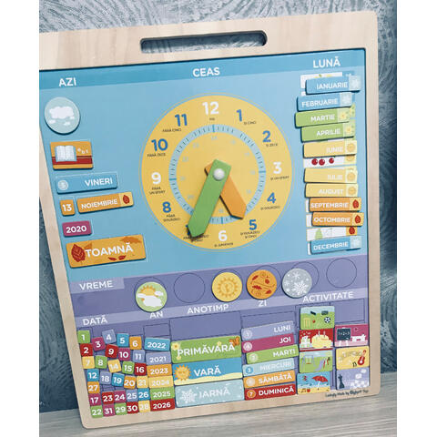 BIGJIGS Toys Calendar magnetic vremea - limba romana