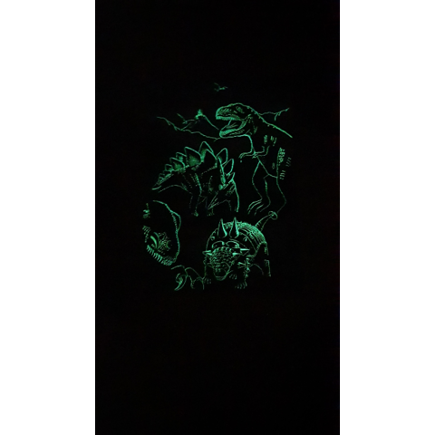 Puzzle XL - Lumea dinozaurilor neon (100 piese)