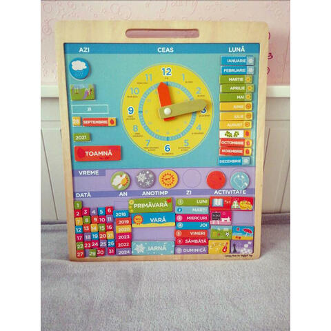 BIGJIGS Toys Calendar magnetic vremea - limba romana