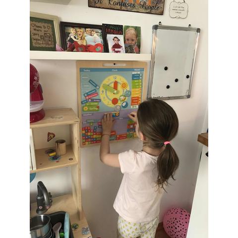 BIGJIGS Toys Vremea - Calendar magnetic in limba engleza