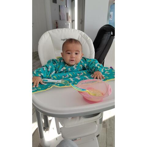 TIDY TOT Baveta cu maneci lungi - Zebre vesele