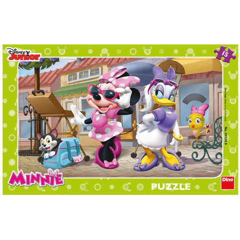 Dino Puzzle - Minnie si Daisy la plimbare (15 piese)