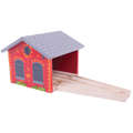 BIGJIGS Toys Hangar dublu pentru locomotive -New edition