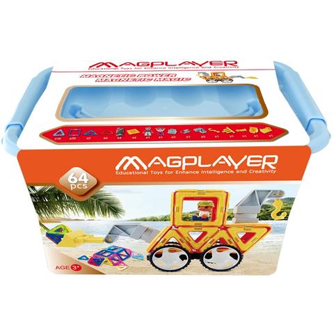MAGPLAYER Joc de constructie magnetic - 64 piese