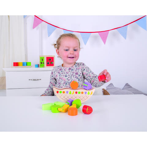 BIGJIGS Toys Joc de echilibru - Balanta fructelor