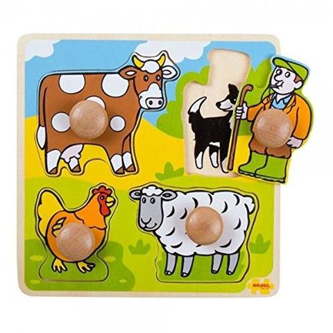 BIGJIGS Toys Primul meu puzzle - 4 animale domestice