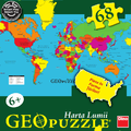 Dino Puzzle geografic - Harta lumii (68 piese)