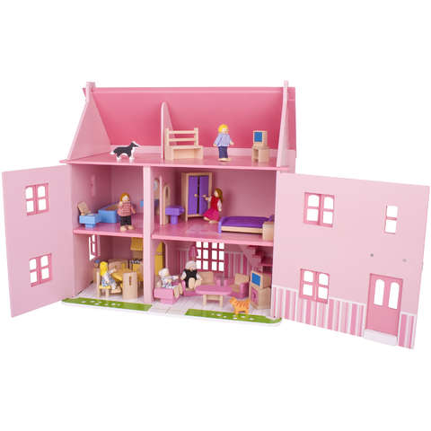 BIGJIGS Toys Casuta din lemn pentru papusi - Maia