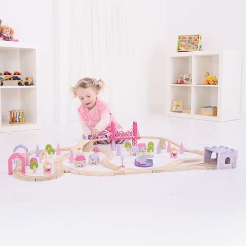 BIGJIGS Toys Circuit - Oraselul zanelor (75 piese)