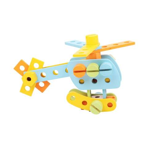 BIGJIGS Toys Set de construit din lemn - 51 piese