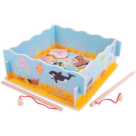 BIGJIGS Toys Joc magnetic - Hai sa pescuim