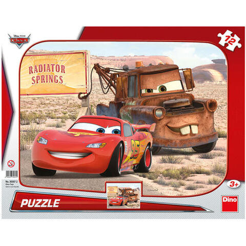 Dino Puzzle - Peripetii cu Lightning McQueen (12 piese)