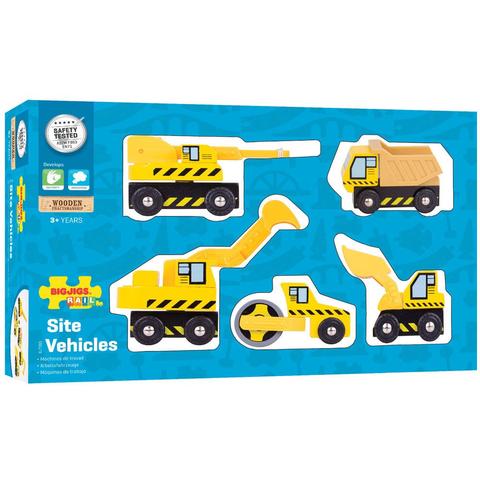 BIGJIGS Toys Set masinute - Santierul de constructii