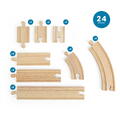BIGJIGS Toys Set sine drepte si curbe (24 piese)