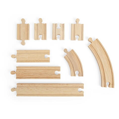 BIGJIGS Toys Set sine drepte si curbe (24 piese)