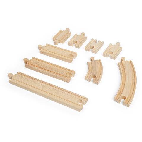 BIGJIGS Toys Set sine drepte si curbe (24 piese)