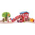 BIGJIGS Toys Set cu trenuletul pompierilor