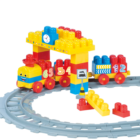 DOLU Set de constructii cu trenulet - 58 piese