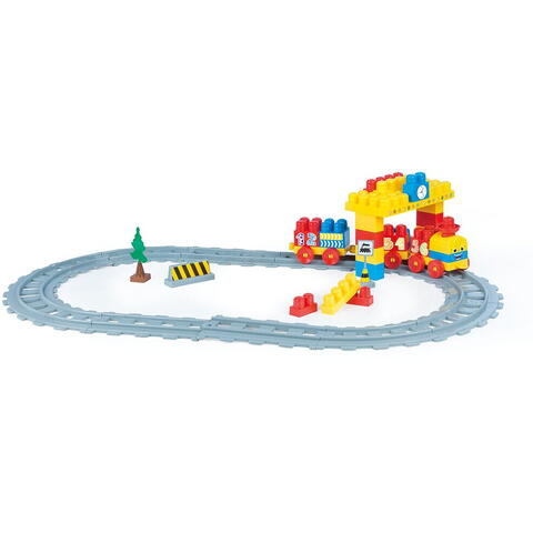 DOLU Set de constructii cu trenulet - 58 piese