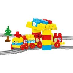 DOLU Set de constructii cu trenulet - 58 piese