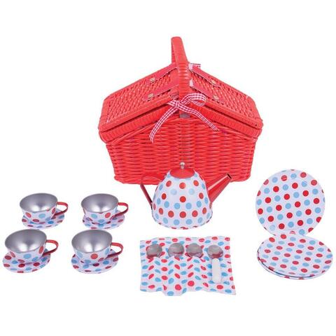 BIGJIGS Toys Setul meu de picnic cu buline