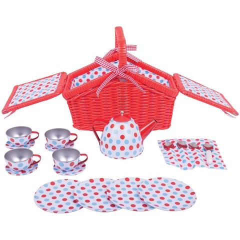 BIGJIGS Toys Setul meu de picnic cu buline