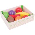 BIGJIGS Toys Cutiuta cu fructe din lemn