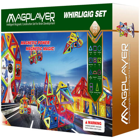 MAGPLAYER Joc de constructie magnetic - 112 piese