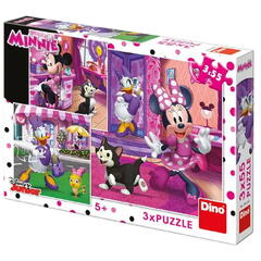 Puzzle 3 in 1 - O zi cu Minnie (55 piese)