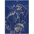 Puzzle XL - Lumea dinozaurilor neon (100 piese)