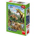 Puzzle XL - Lumea dinozaurilor neon (100 piese)