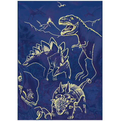 Puzzle XL - Lumea dinozaurilor neon (100 piese)