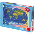 Dino Puzzle XL - Harta Lumii (300 piese)