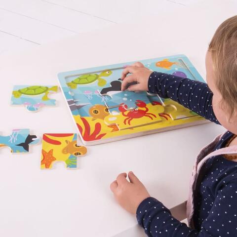 BIGJIGS Toys Puzzle - Lumea acvatica