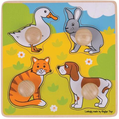 BIGJIGS Toys Primul meu puzzle - animale de companie