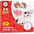 BIGJIGS Toys Puzzle - animale de la ferma