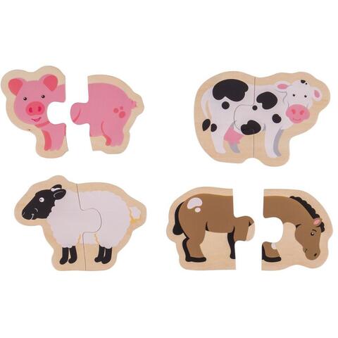 BIGJIGS Toys Puzzle - animale de la ferma