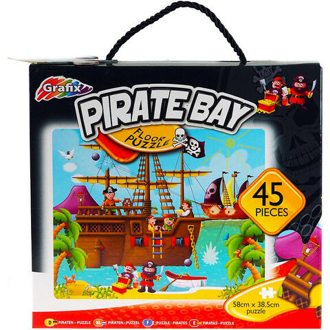 Grafix Puzzle de podea - Calatoria piratilor (45 piese)