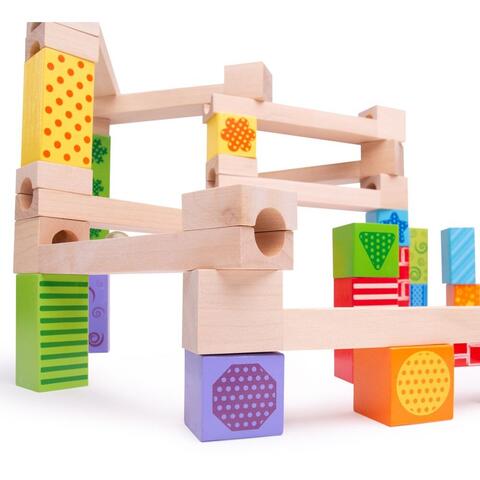 BIGJIGS Toys Marble Run din lemn