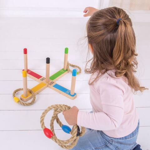BIGJIGS Toys Joc de aruncat la tinta - Inele