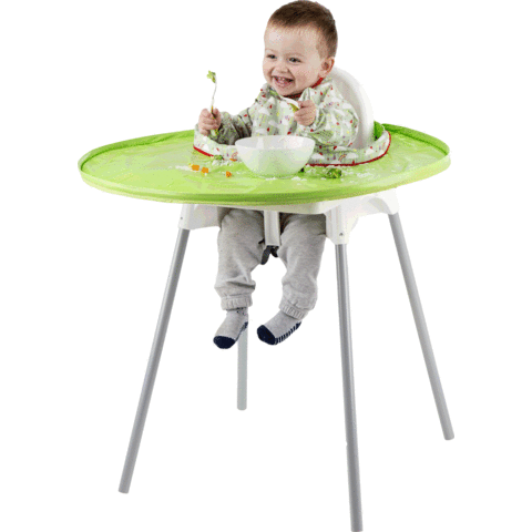 TIDY TOT Kit hranire - Baveta si tava (Curcubeu)