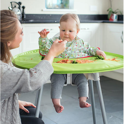 TIDY TOT Kit hranire - Baveta si tava (Curcubeu)